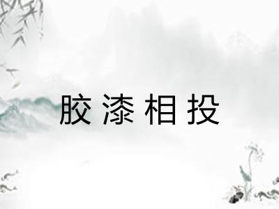 胶漆相投