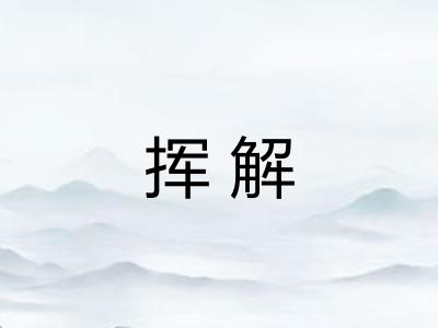 挥解