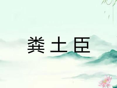 粪土臣