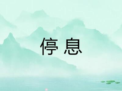 停息