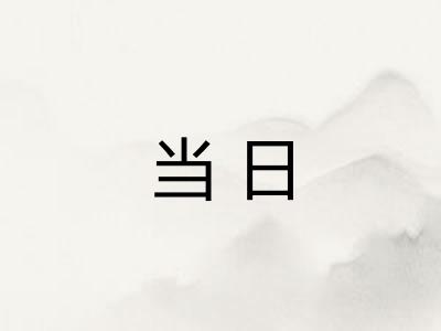 当日