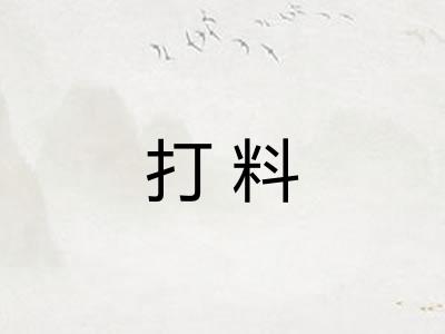 打料
