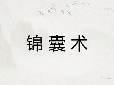 锦囊术
