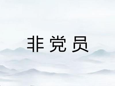 非党员