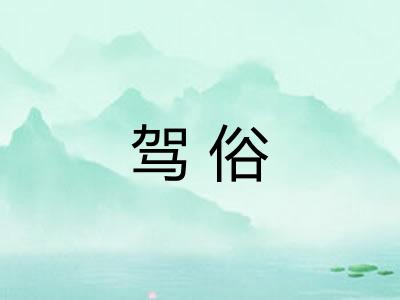 驾俗