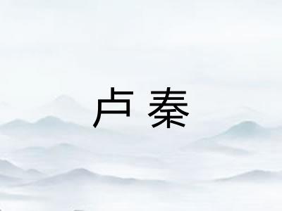 卢秦