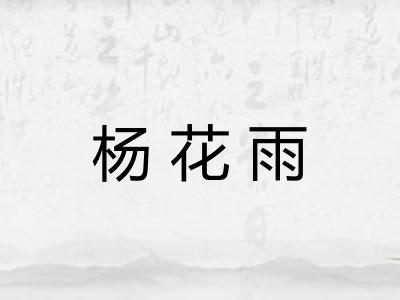 杨花雨