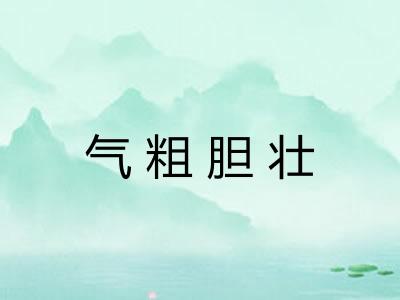 气粗胆壮
