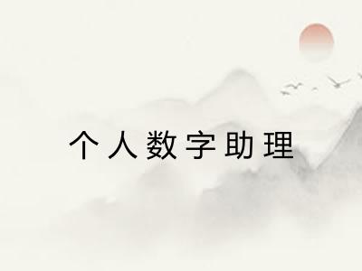 个人数字助理