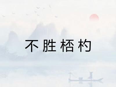 不胜桮杓