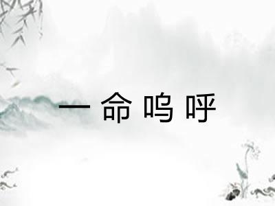 一命呜呼