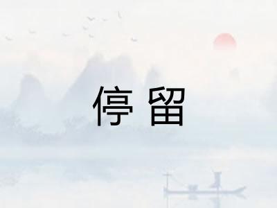 停留