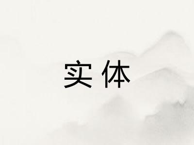 实体