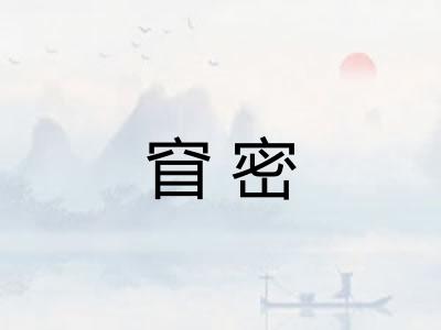 窅密