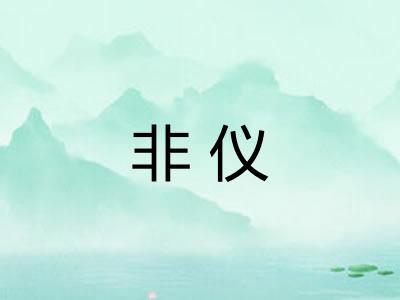 非仪