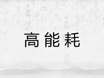 高能耗