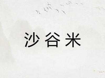 沙谷米