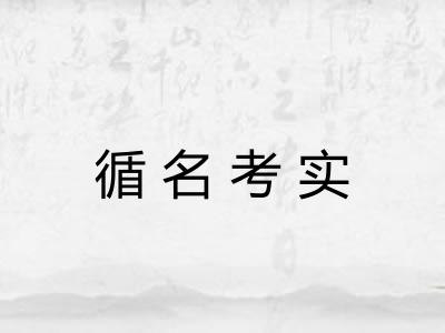 循名考实