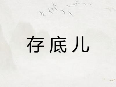 存底儿