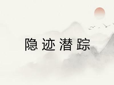 隐迹潜踪