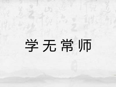 学无常师