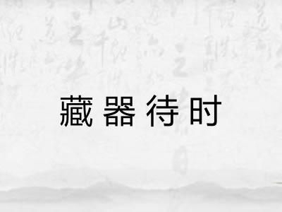 藏器待时
