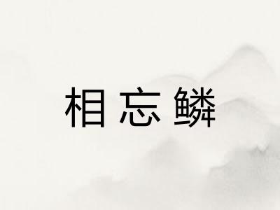 相忘鳞