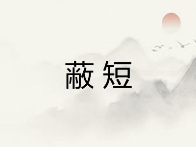 蔽短