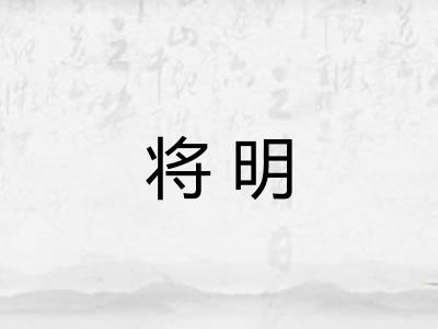 将明