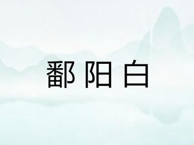 鄱阳白
