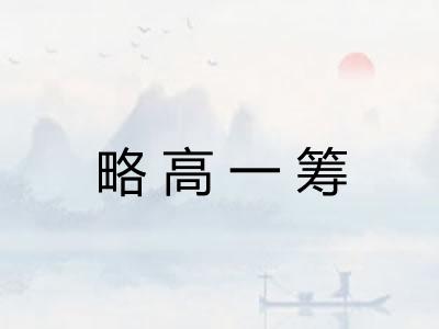 略高一筹