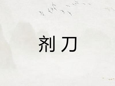 剂刀