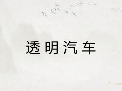透明汽车