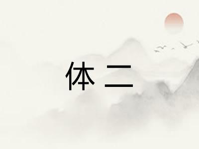 体二