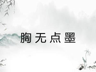 胸无点墨