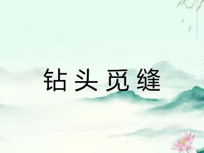 钻头觅缝