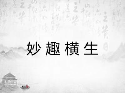 妙趣横生