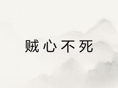 贼心不死