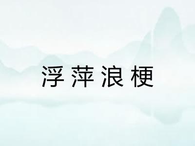浮萍浪梗
