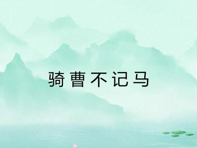 骑曹不记马