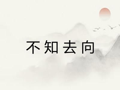 不知去向