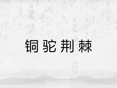 铜驼荆棘