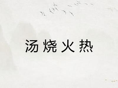 汤烧火热