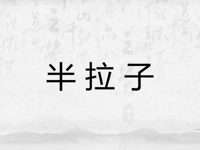 半拉子
