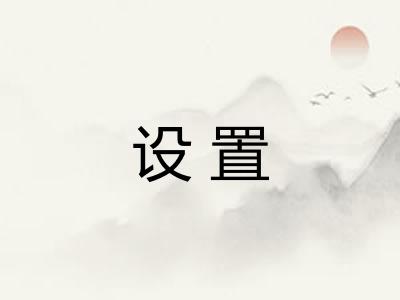 设置