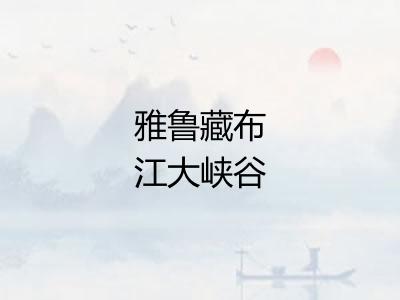 雅鲁藏布江大峡谷