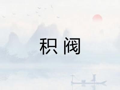 积阀