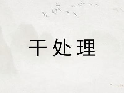 干处理