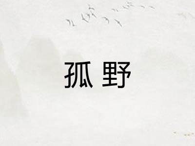 孤野