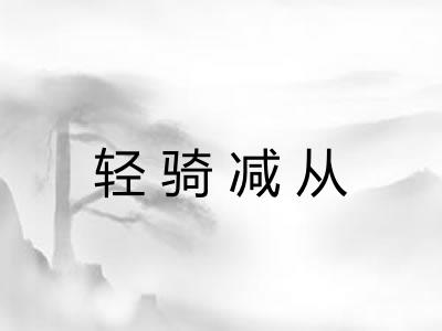 轻骑减从